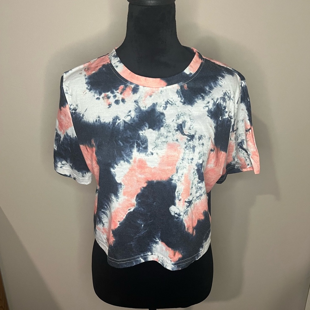 SHEIN Tie Dye Cropped T-Shirt